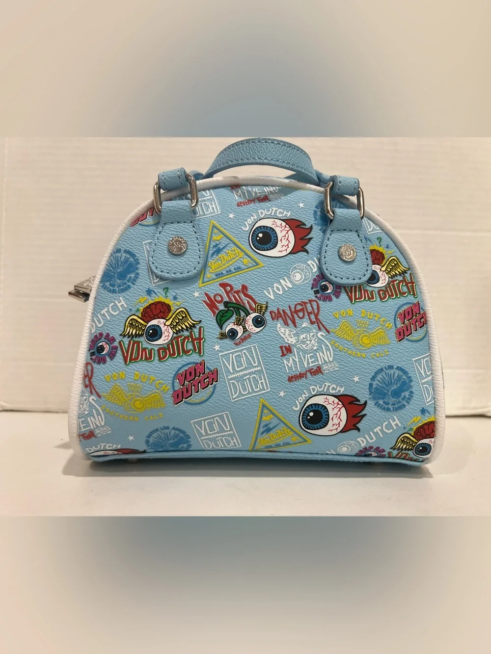 Von Dutch Light Blue Jax Crossbody/Handbag NWT!